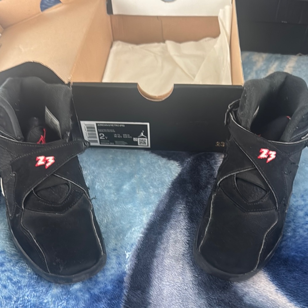 Jordan Kids Black and Red Sneakers